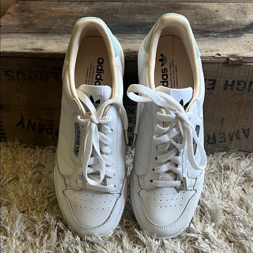 Adidas White Leather Sneakers